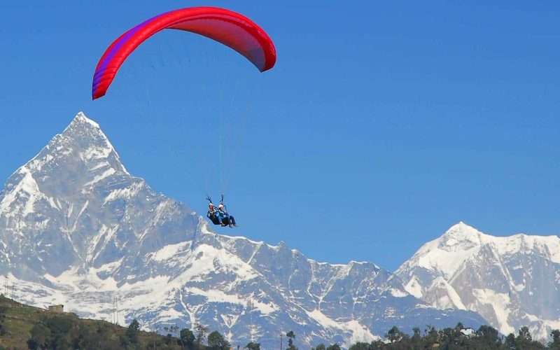 पोखरामा प्याराग्लाइडिङ !