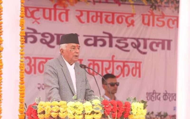 लोकतान्त्रिक सरकारले निमुखालाई न्याय र विपन्नको आयको परिलक्ष्य राखेर काम गर्नु पर्दछ: राष्ट्रपति रामचन्द्र पौडेल