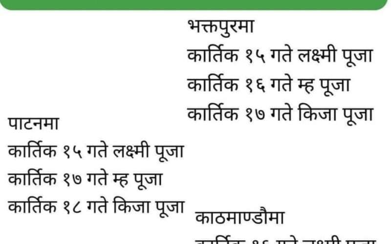 शुक्रबार तिहारको कुनै पर्व छैनः पञ्चाङ्ग निर्णायक विकास समिति