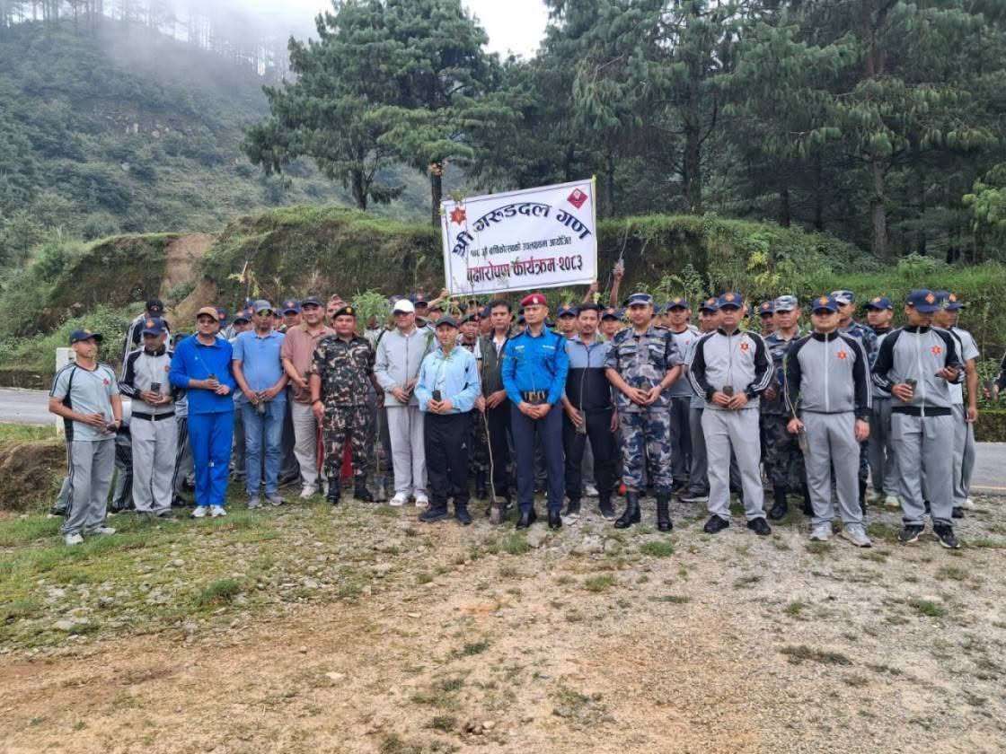 गरुडदल गणको वार्षिकोत्सवमा हरियाली अभियान, चरिकोट–कालिञ्चोक सडकखण्डमा वृक्षारोपण
